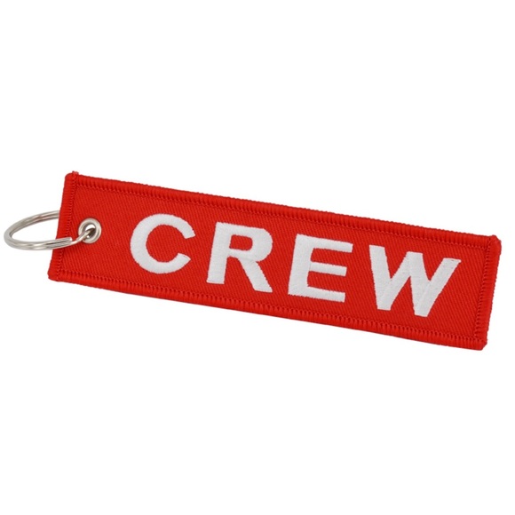Aviator Red Crew Keychain Luggage Tag - Picture 2 of 12